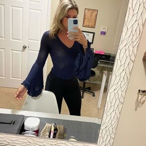 Free people flared sleeve shirt